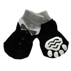 4-Pack Black Suit Knit Pet Socks – Cozy Paw Protectors for Puppies, Cats, Poodles & Teddies  Elegant & Scratch-Resistant