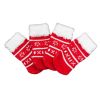 Santa Paws Socks – 4-Pack Red Knit Pet Socks for Poodles, Teddies & Tiny Toes  Cute & Comfy for Christmas Fun