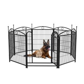 Premium 32" 8-Panel Metal Dog Playpen – Indoor & Outdoor Pet Exercise Fence with Secure Doors