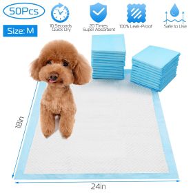 50Pcs/Set Dog Training Pads, Wee Mats Potty-Train 24x18In M