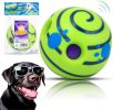 Giggle Dog Ball – 5.5" Green Interactive Sound Toy | Vinyl Wiggle Waggle Ball for Dogs | Durable, Entertaining, and Motion-Activated | 12 oz