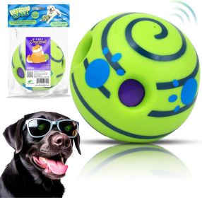 Giggle Dog Ball – 5.5" Green Interactive Sound Toy | Vinyl Wiggle Waggle Ball for Dogs | Durable, Entertaining, and Motion-Activated | 12 oz