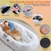 Human-Sized Dog Bed – Giant Bean Bag Lounger with Pillow & Blanket
