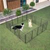 Outdoor Dog Playpen – 16-Panel Portable Fence with Doors, 40" Tall Exercise Pen for Small to Large Dogs, Ideal for Yard & RV Use