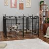 Premium 32" 8-Panel Metal Dog Playpen – Indoor & Outdoor Pet Exercise Fence with Secure Doors