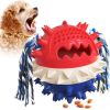 Tough Chew & Treat Toy – Squeaky Rope Bounce Toy for Aggressive Dog Chewers