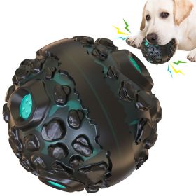 PawPartner Giggle Ball – Indestructible Squeaky Chew Toy for Small & Medium Dogs (Color: Black Blue, Ships From: China)