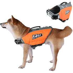 Reflective Dog Life Jacket – Adjustable Safety Vest with Strong Buoyancy & Rescue Handle  Ideal for Swimming, Surfing & Boating (size: large)