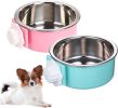 Removable Stainless Steel Crate Bowl – Hanging Food & Water Feeder for Dogs, Cats, Birds, and Small Pets  Cage-Friendly Coop Cup
