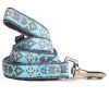 Touchdog Shape-Patterned Collar & Leash Set – Tough-Stitched, Embroidered Design for Stylish Dogs