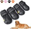 Waterproof Dog Boots – 4Pcs Outdoor Shoes with Reflective Anti-Slip Soles