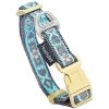 Touchdog Shape-Patterned Collar & Leash Set – Tough-Stitched, Embroidered Design for Stylish Dogs